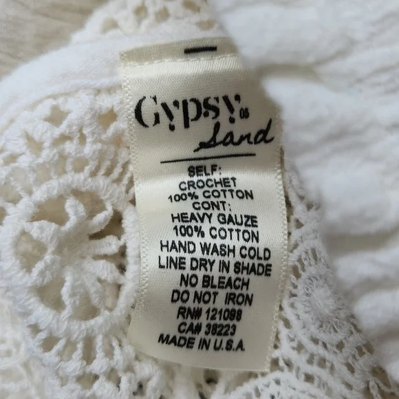 **HP** Nwt Gypsy 05 Sand Mantar Crochet Swim Cover Up Pants - Picture 12 of 14